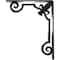 Ekena Millwork Fleur De Lis Wrought Iron Bracket, (Triple center brace), Antiqued Pewter 2"W x 10"D x 12"H BKTM02X10X12TFLAPW - alternate 5